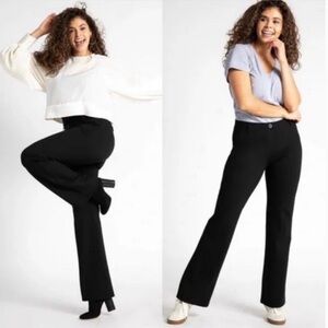 Betabrand Black Classic Bootcut Stretch Yoga Work Pants